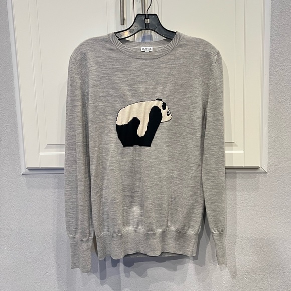 LOEWE Sweater - Gary White Black Woman Size Small - Picture 1 of 6